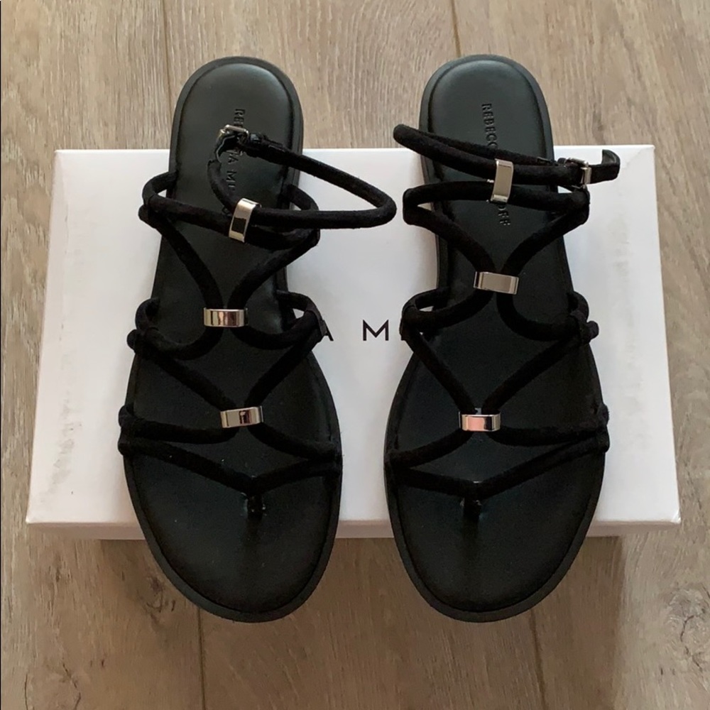 Rebecca Minkoff Sarle Black Sandal, Sz 9.5, NWT